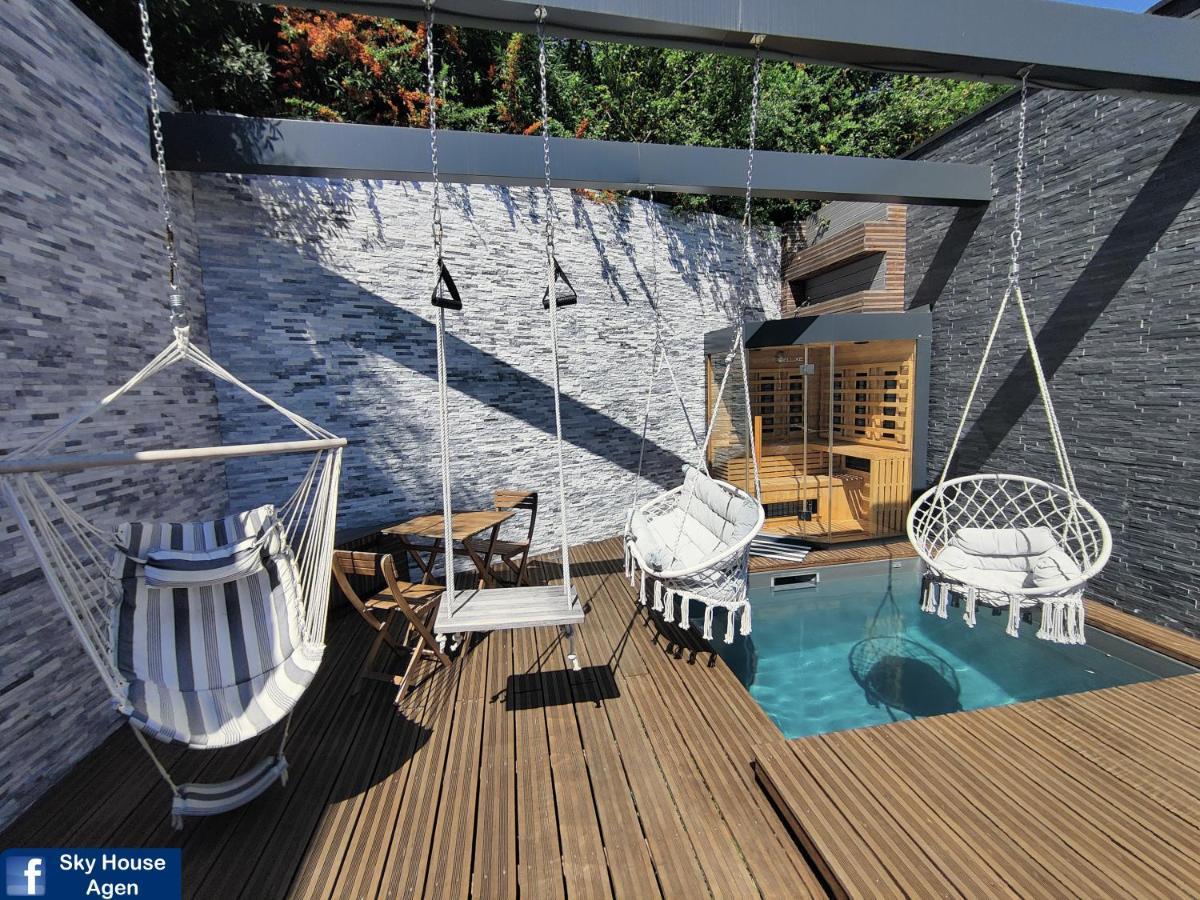 Appartement Sky House Détente Avec Jacuzzi Sauna Hammam Agen